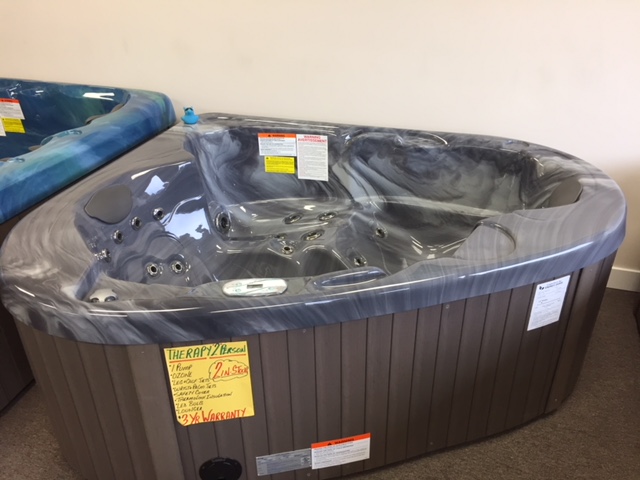 new hot tub in warehouse